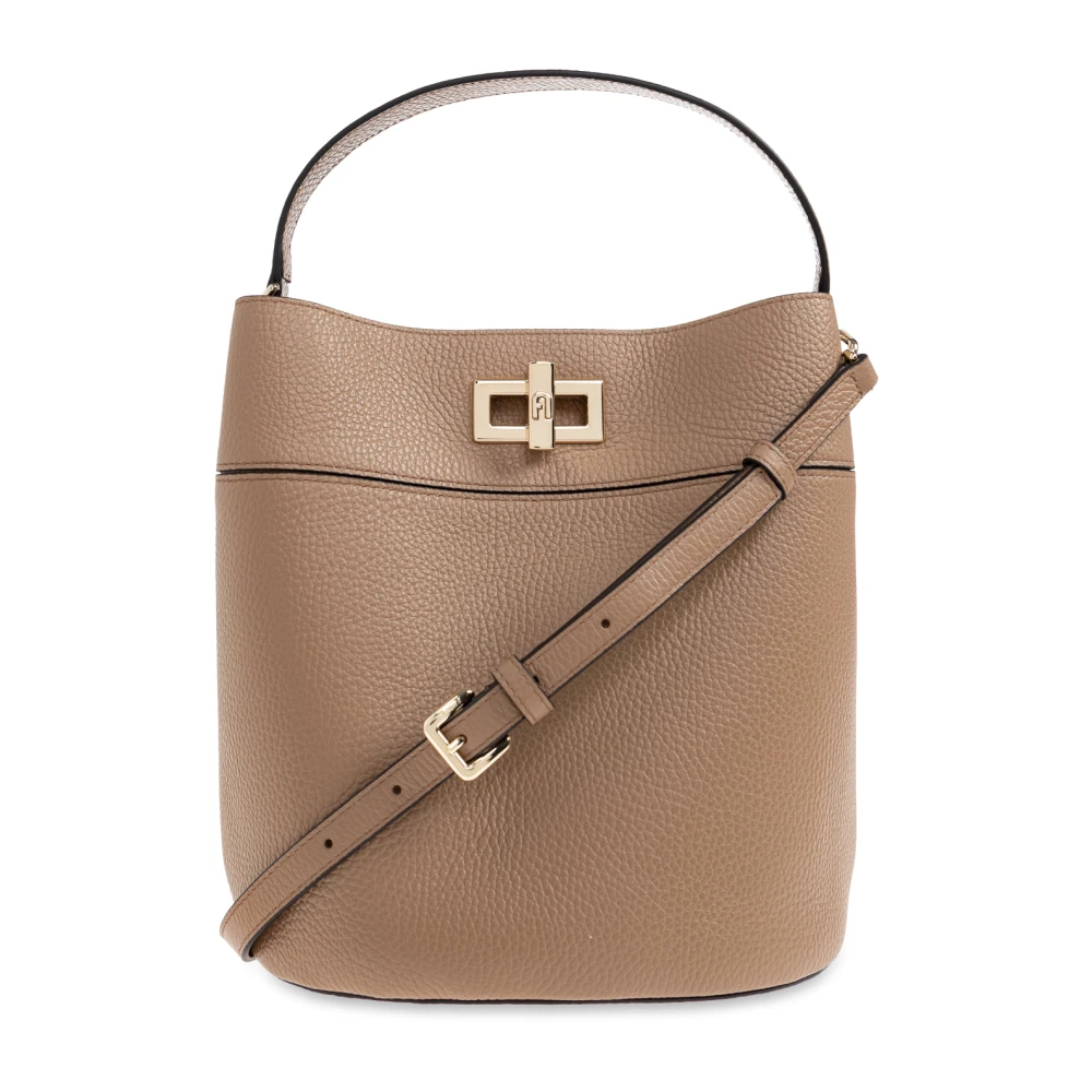 Furla Amelia Bucket Bag S Toffee Brown Grained Calf Leather Female - Bild 3