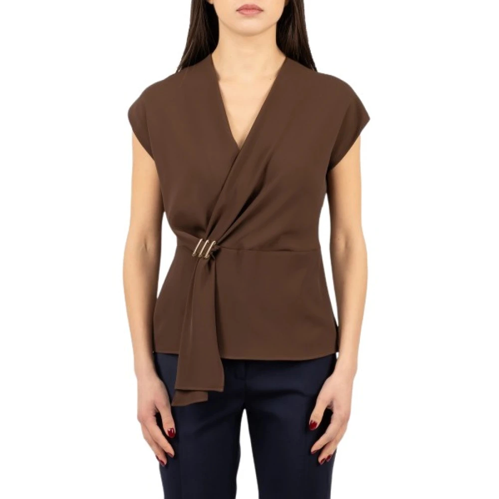Hanita Damen Braun - Blusa Smanicata - Blouses & Shirts - Xs
