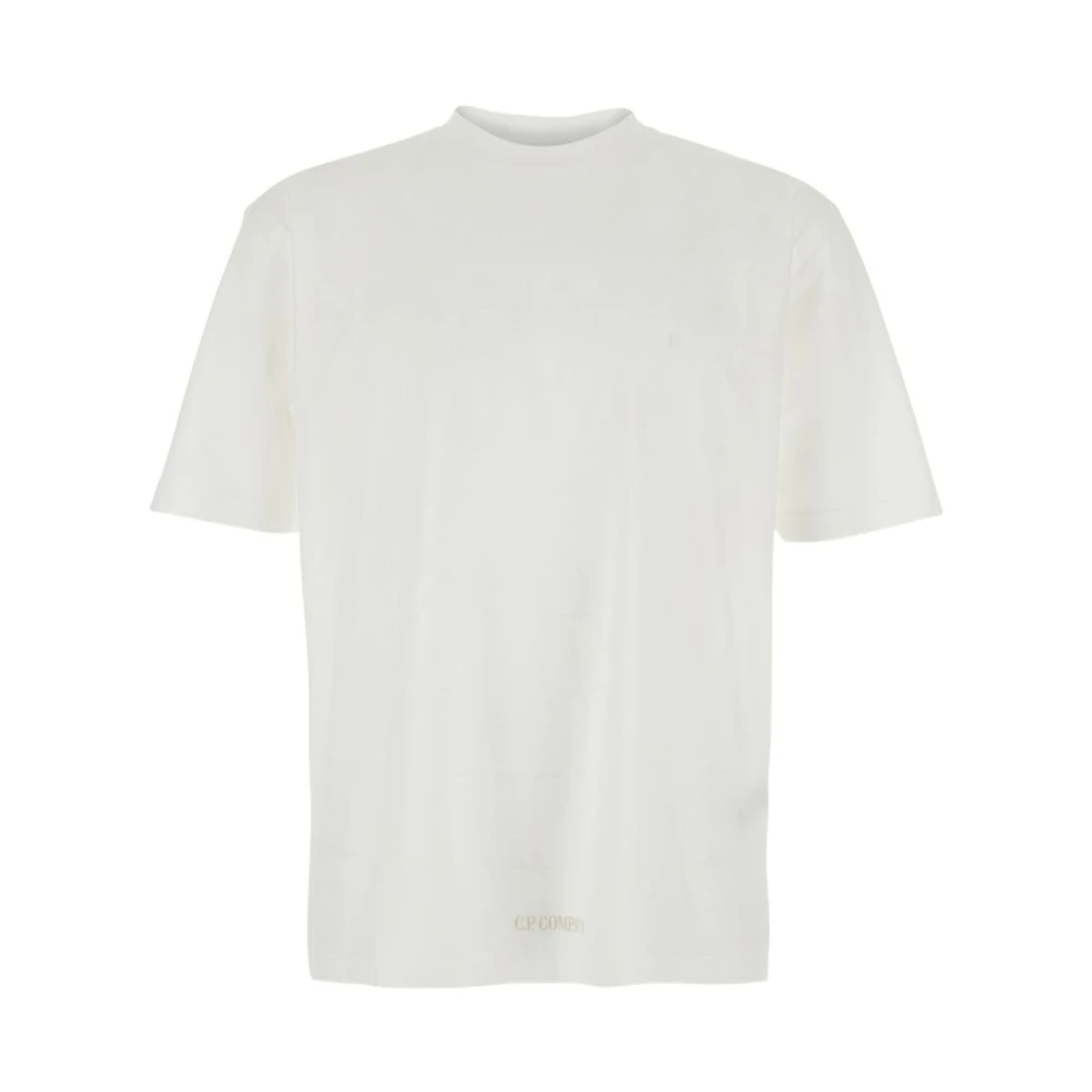 C.p. Company Herren Weiß - Logo-Detail Baumwoll-T-Shirt - Tops - L