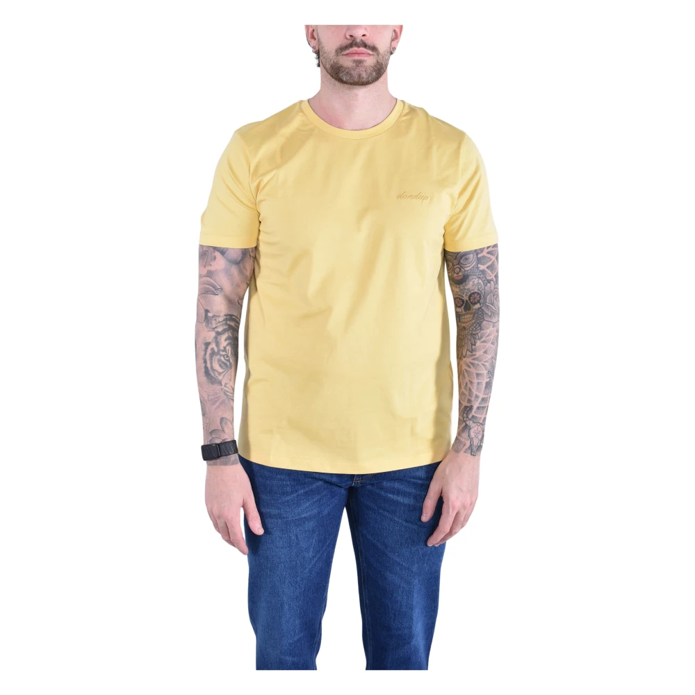 Dondup Herren Gelb - Crew Neck Regular T-Shirt - Tops - L