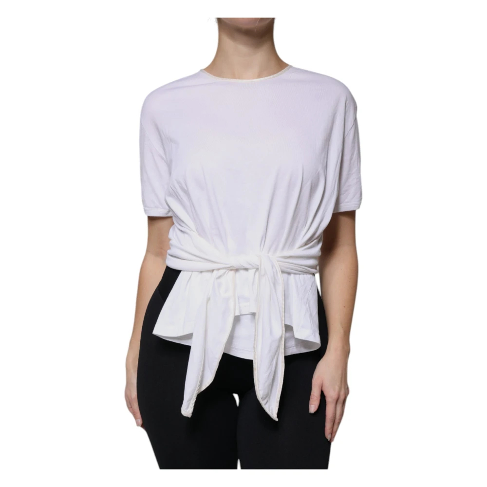 Dolce & Gabbana Damen Weiß - Wunderschöne Wickelbluse - Tops - Xl