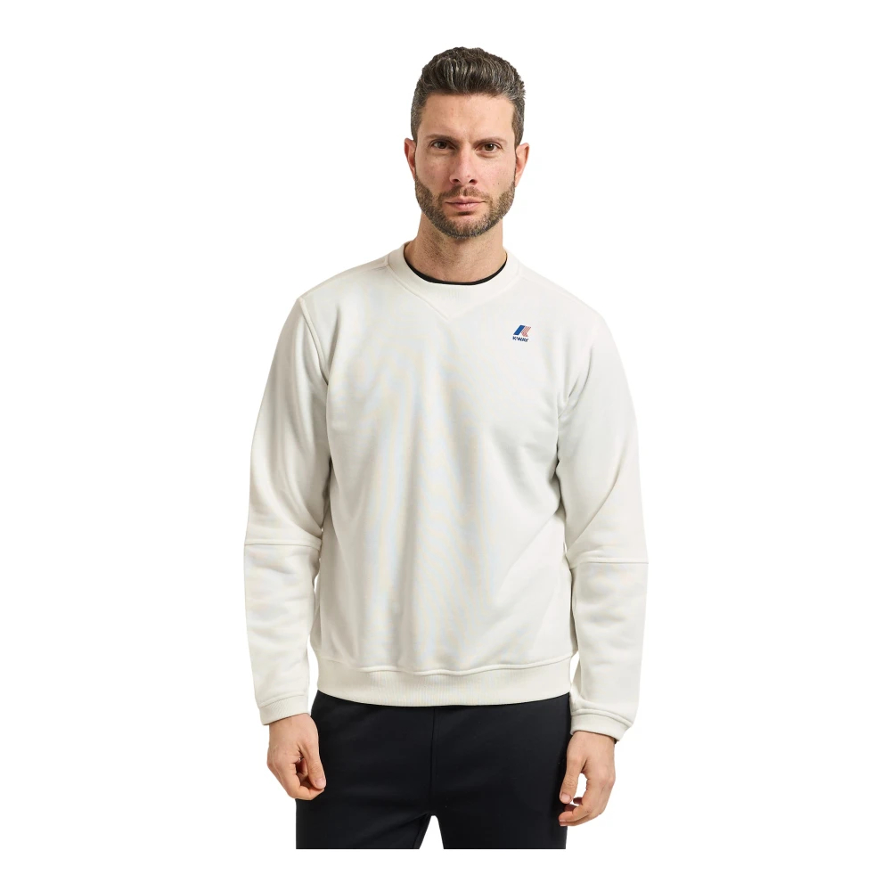 K-Way Herren Weiß - Baumwollmischung Sweatshirt - Sweatshirts & Hoodies - S