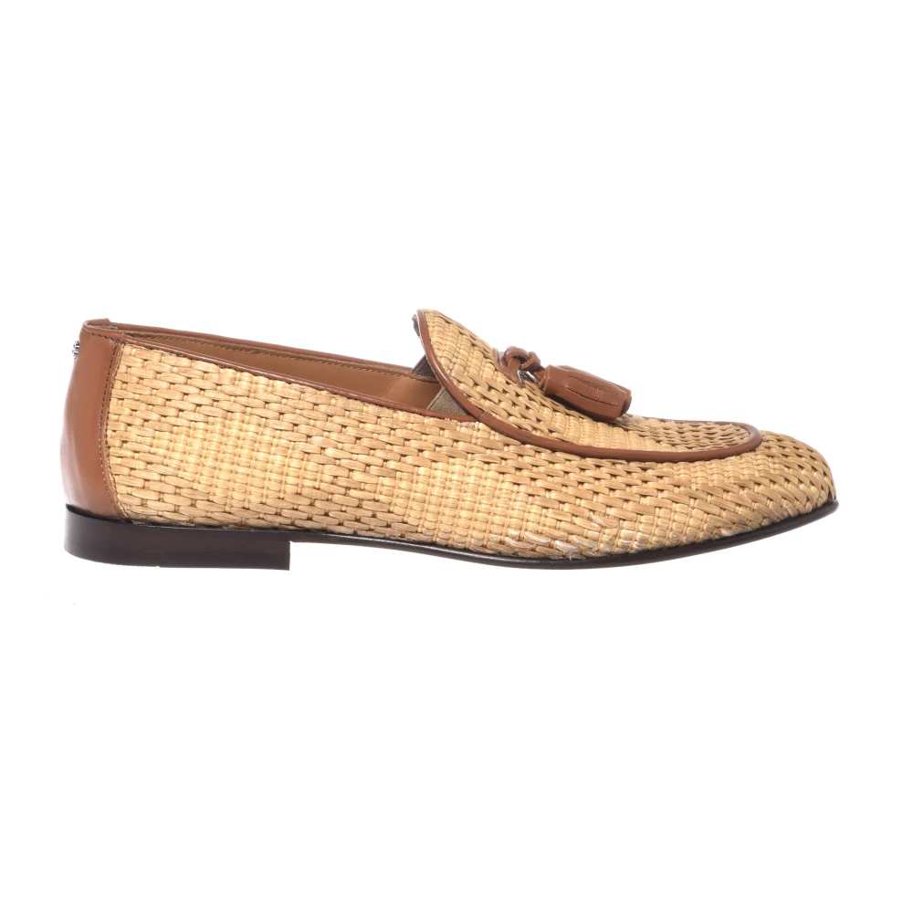Baldinini Herren Beige - Raffia Loafer - Shoes - 45 Eu