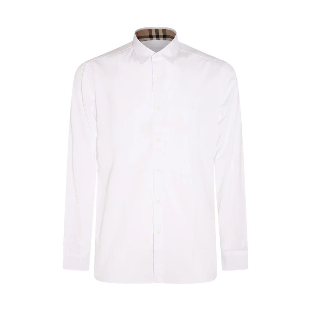 Burberry - Klassisches Baumwollhemd Mit Elasthanmischung - Shirts - Herren - Weiß - S - Bild 7