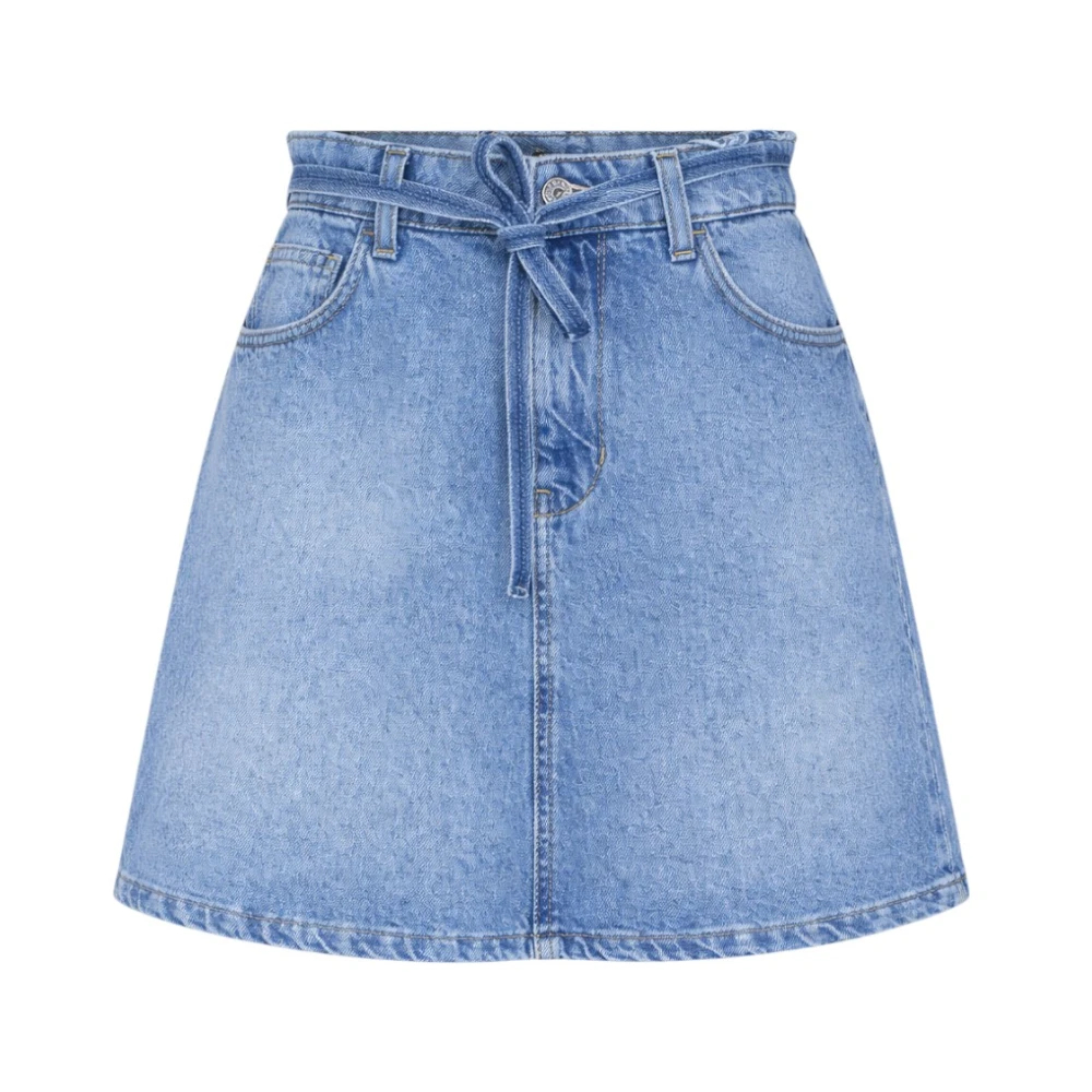 Liu Jo Damen Blau - No-Stretch Denim Minirock Mit Schärpengürtel - Skirts - W28