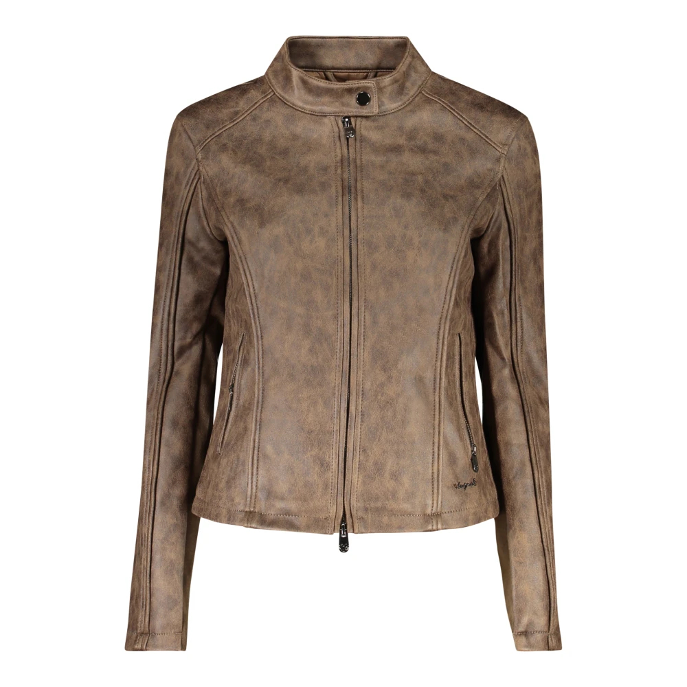 Desigual Damen Braun - Mao-Kragen Jacke - Jackets - Xs