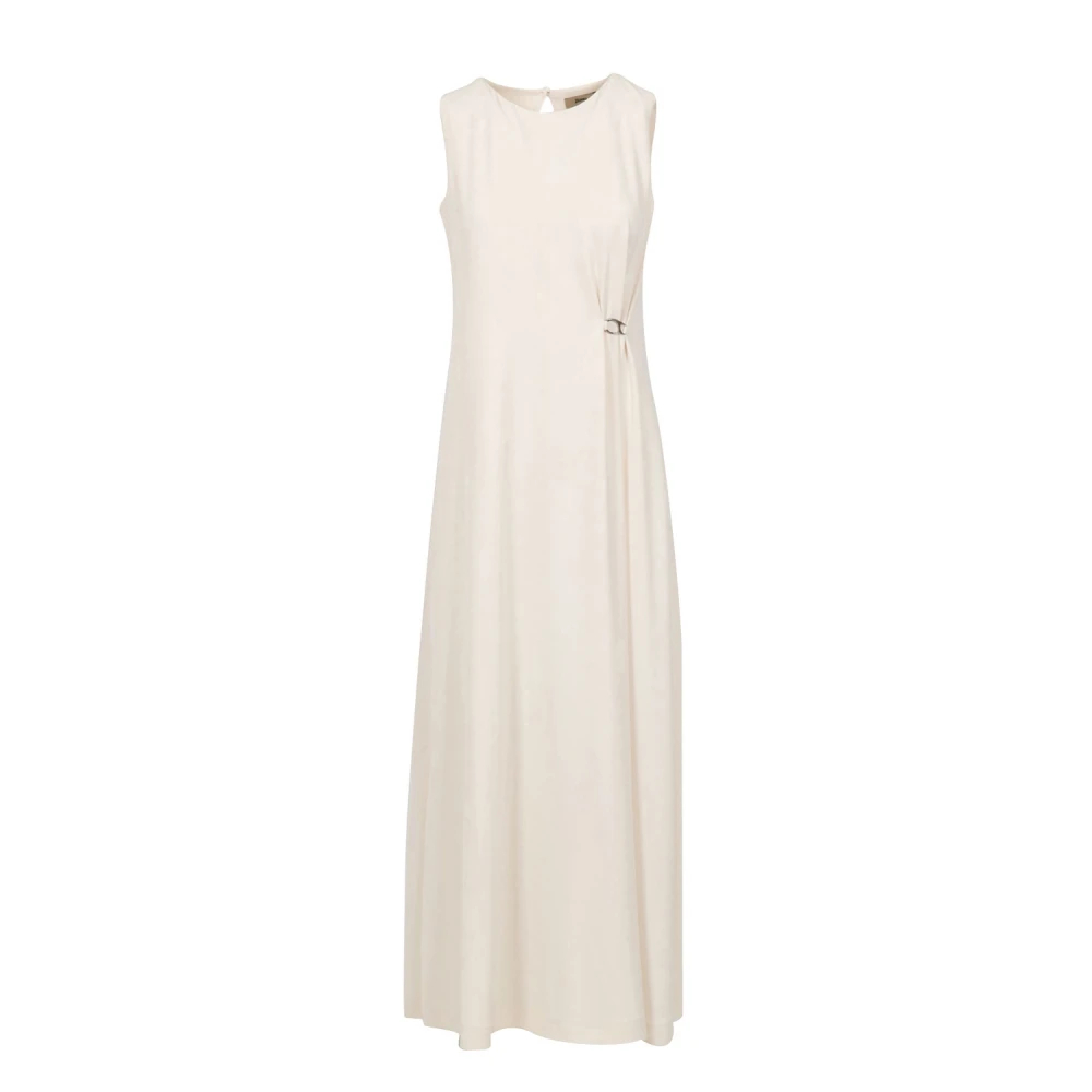 Herno Damen Beige - Kleid In Fließender Diagonaloptik - Dresses - L