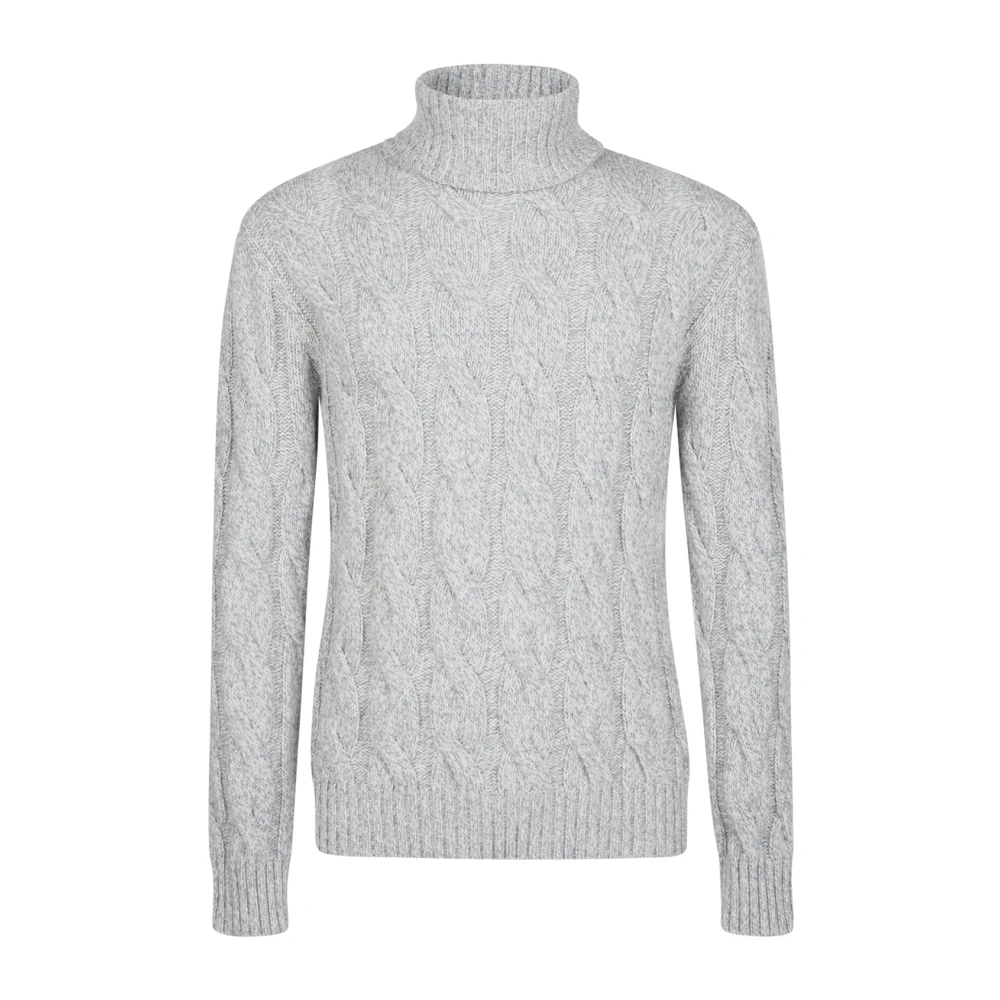 Eleventy Herren Blau - Maglia Dolcevita Treccia - Knitwear - Xl
