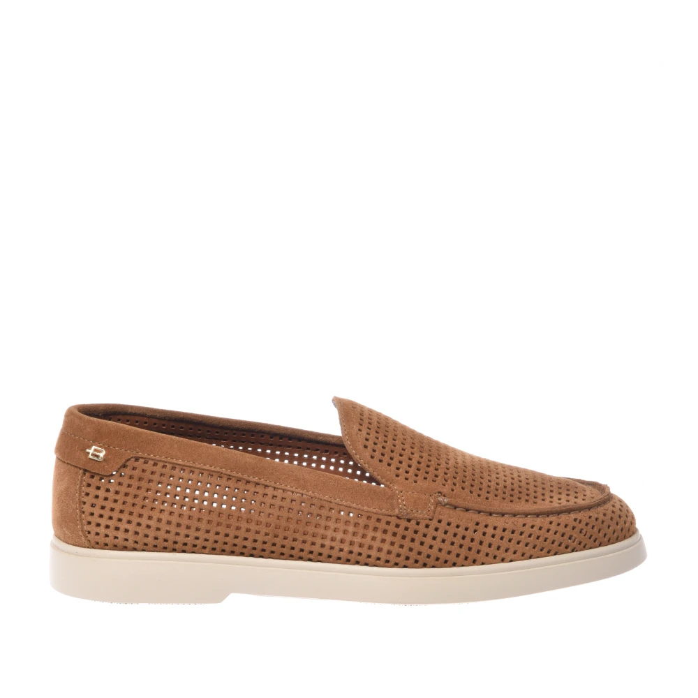 Baldinini Damen Braun - Perforiertes Wildleder Slip-On - Shoes - 41 Eu