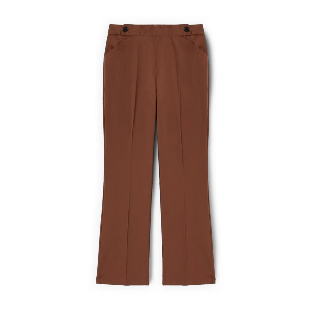 Motivi Damen Braun - Kick Flare Hose - Trousers - Xs