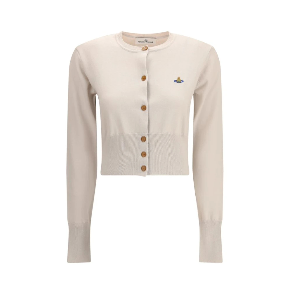 Vivienne Westwood Damen Weiß - Bea Crop Cardigan - Knitwear - S
