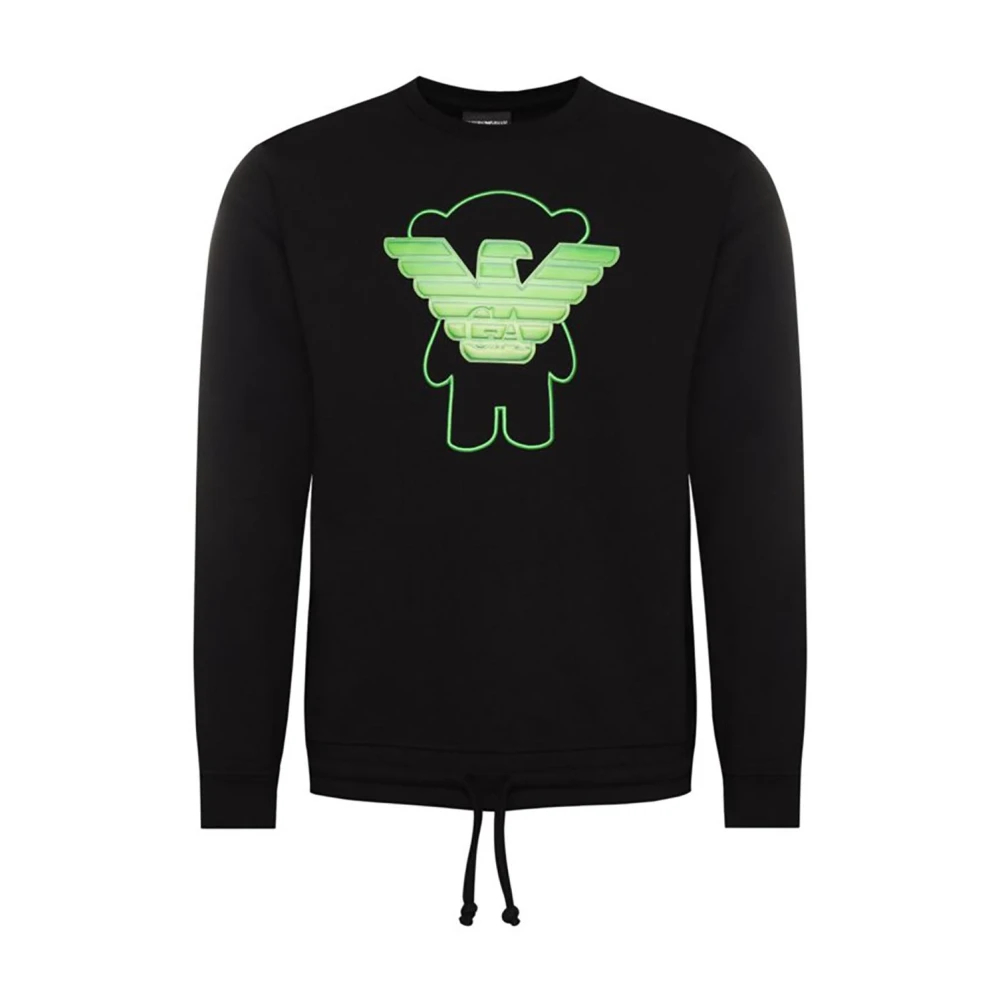 Emporio Armani Herren Schwarz - Manga Bär Hoodie Sweatshirt - Sweatshirts & Hoodies - K - Xs
