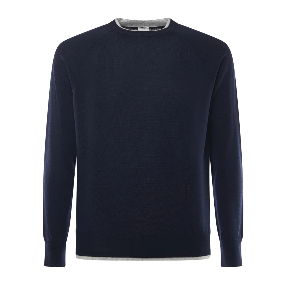 Eleventy Herren Blau - Round-Neck Strickwaren - Knitwear - Xl