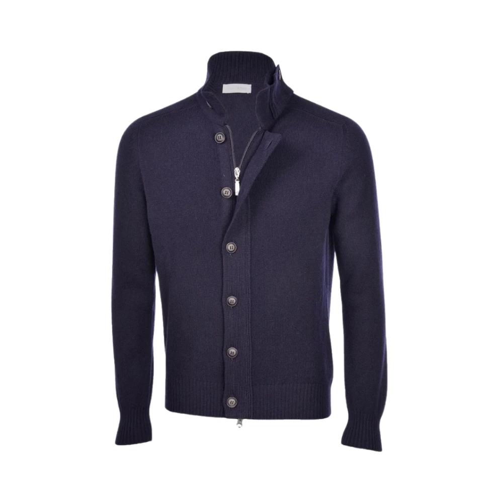 Gran Sasso Herren Blau - Er Zip-Cardigan-Pullover - Knitwear - 2XL