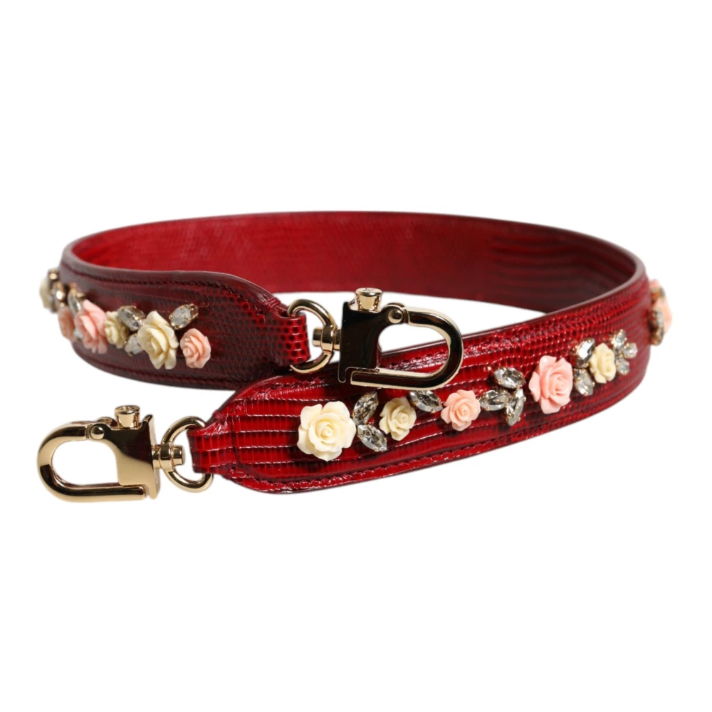 Dolce & Gabbana Unisex Rot - Floral Embellish Bag Schulterriemen - Bags - One Size