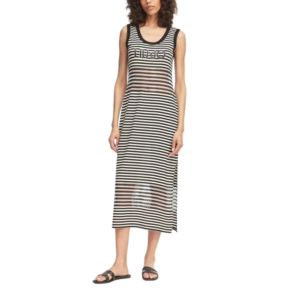 Liu Jo Damen Schwarz - Riga Midi Kleid - Dresses - K - S