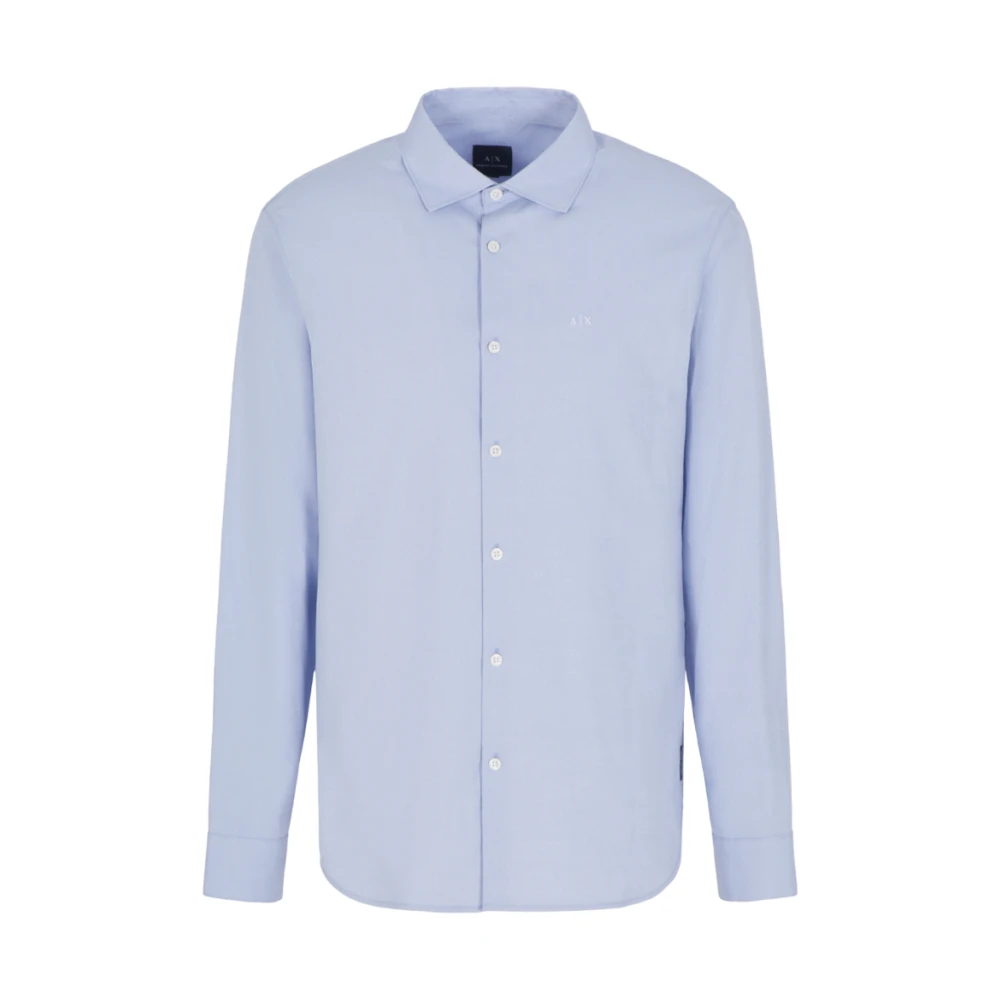 Armani Exchange Herren Blau - Slim-Fit Baumwollhemd - Shirts - Xs