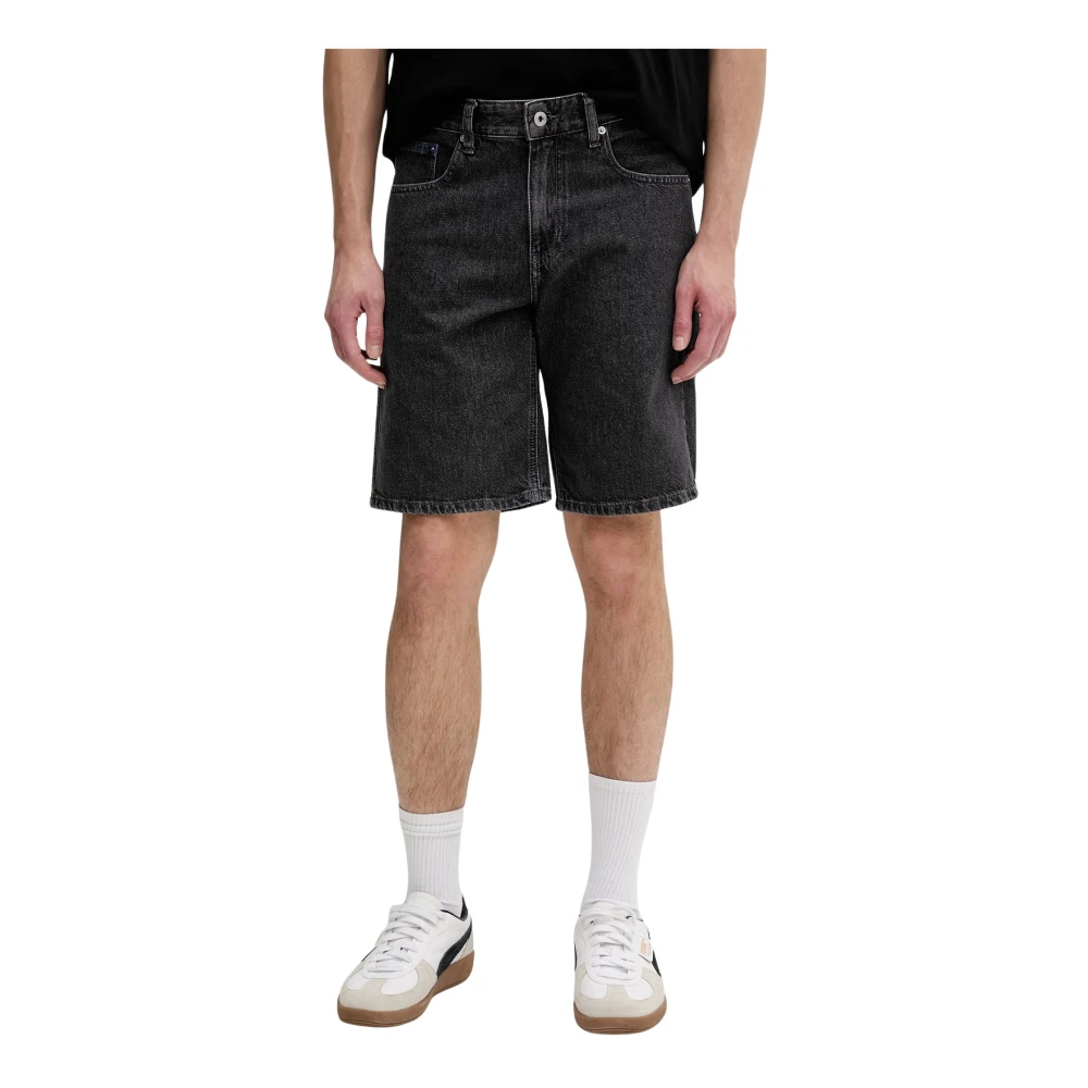 Karl Lagerfeld - Regular Logo Denim Short - Shorts - Herren - Grau - W32 - Bild 5