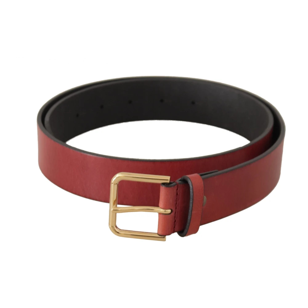 Dolce & Gabbana Herren Rot - Ledergürtel Mit Logo-Schnalle - Accessories - One Size