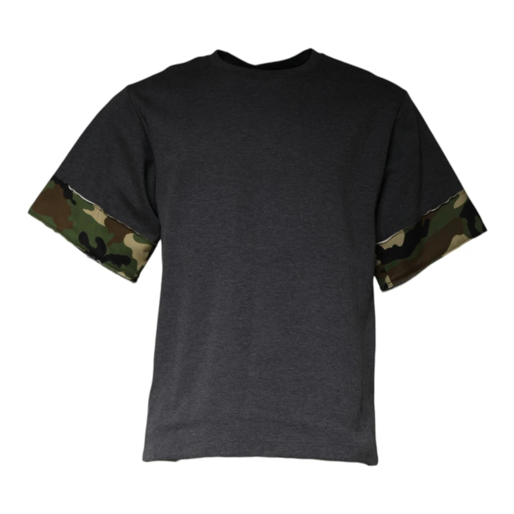 Dolce & Gabbana Herren Grau - Camouflage Rundhals-T-Shirt - Tops - S