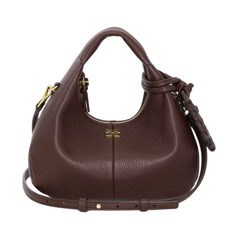Ganni - Mini Hobo Bag - Bags - Damen - Braun - One Size - Bild 6