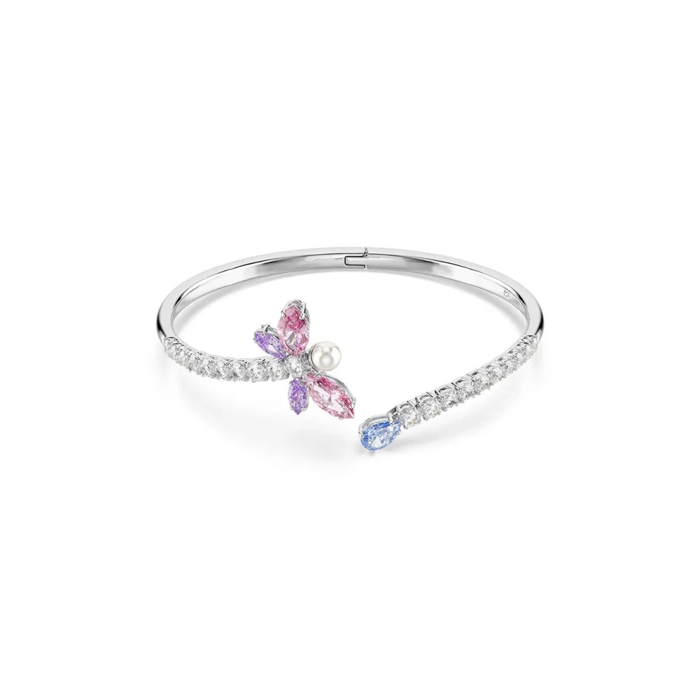 Swarovski Bianco/Blu/Rosa Armspange "Schmuck Geschenk Capsule Armreif" Gr. L, Silber (Metallfarben, Kristallweiß, Lila, Pink, Blau, Weiß, Kristallweiß, Lila, Pink,... - Image 4