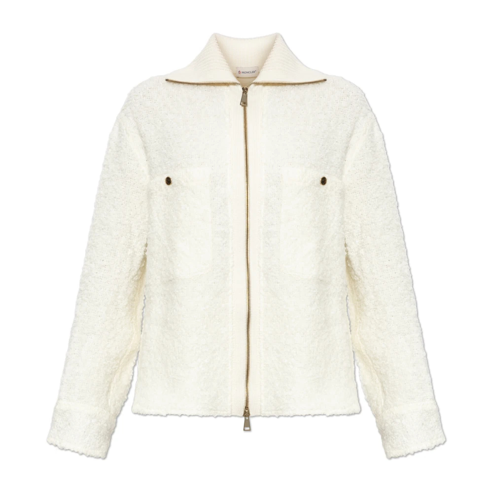 Moncler Tweed Zip-Up Shirt Jacket für Women in White in Size: 44 - Bild 5