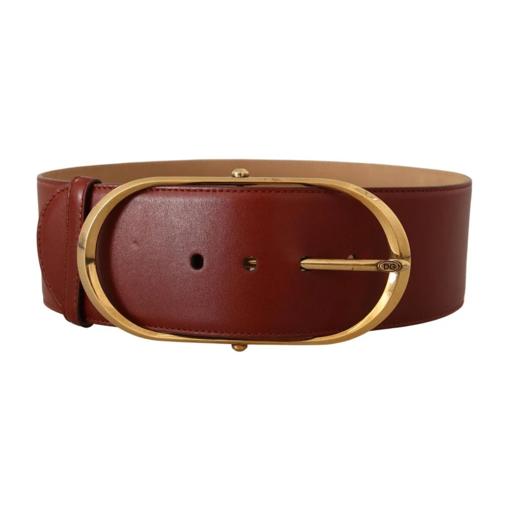 Dolce & Gabbana Damen Braun - Ledergürtel Mit Ovaler Schnalle - Accessories - One Size