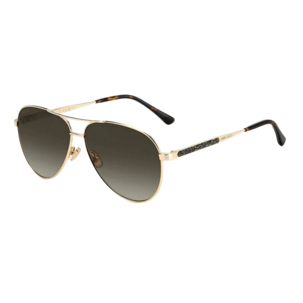 Jimmy Choo - Goldene Metall-Sonnenbrille - Accessories -Damen -Gelb -One Size