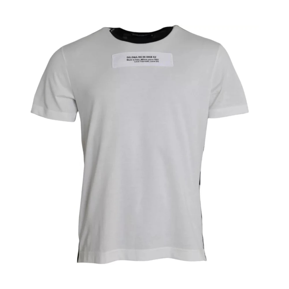 Dolce & Gabbana Herren Weiß - Camouflage Rundhals T-Shirt - Tops - Xs