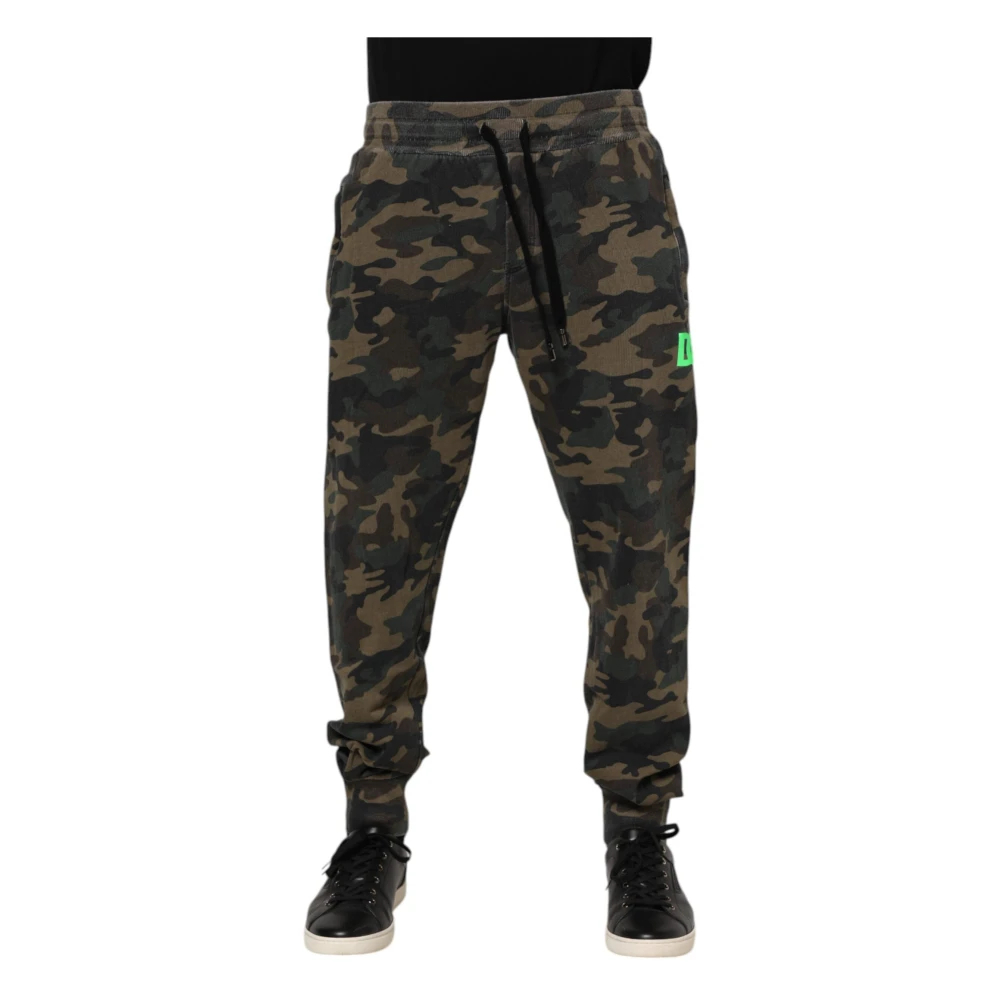 Dolce & Gabbana Herren Multicolor - Camouflage Baumwoll-Jogginghose - Trousers - Mehrfarbig - L