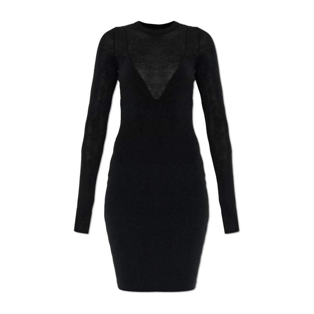 Versace Damen Schwarz - Figurbetontes Mini-Strickkleid - Dresses - K - M