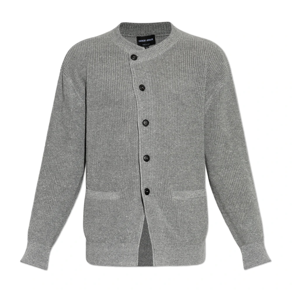 Giorgio Armani - Cardigan Mit Taschen - Knitwear - Herren - Grau - L