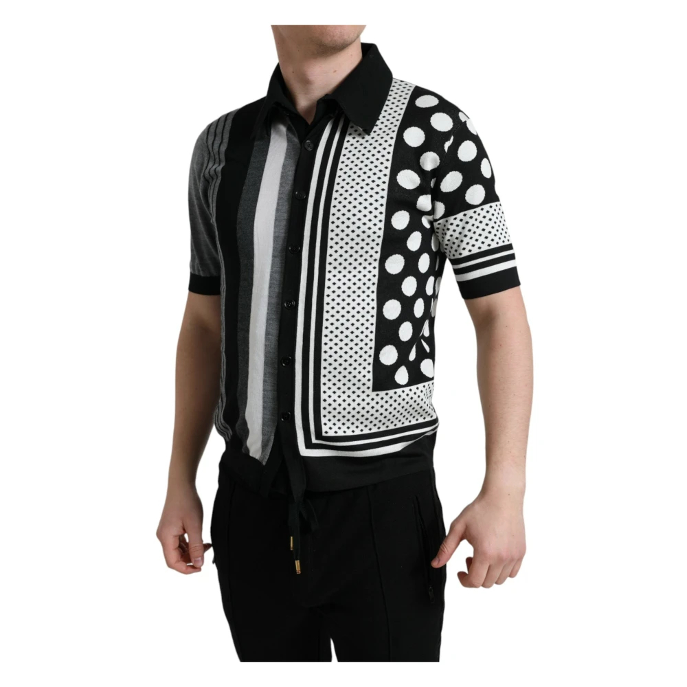 Dolce & Gabbana Herren Schwarz - Cardigan Sweater Mit Kragen - Knitwear - K - Xs