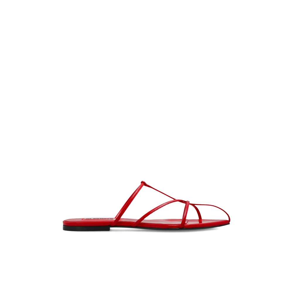 Jil Sander Damen Rot - Ledermules - Shoes - 36 Eu