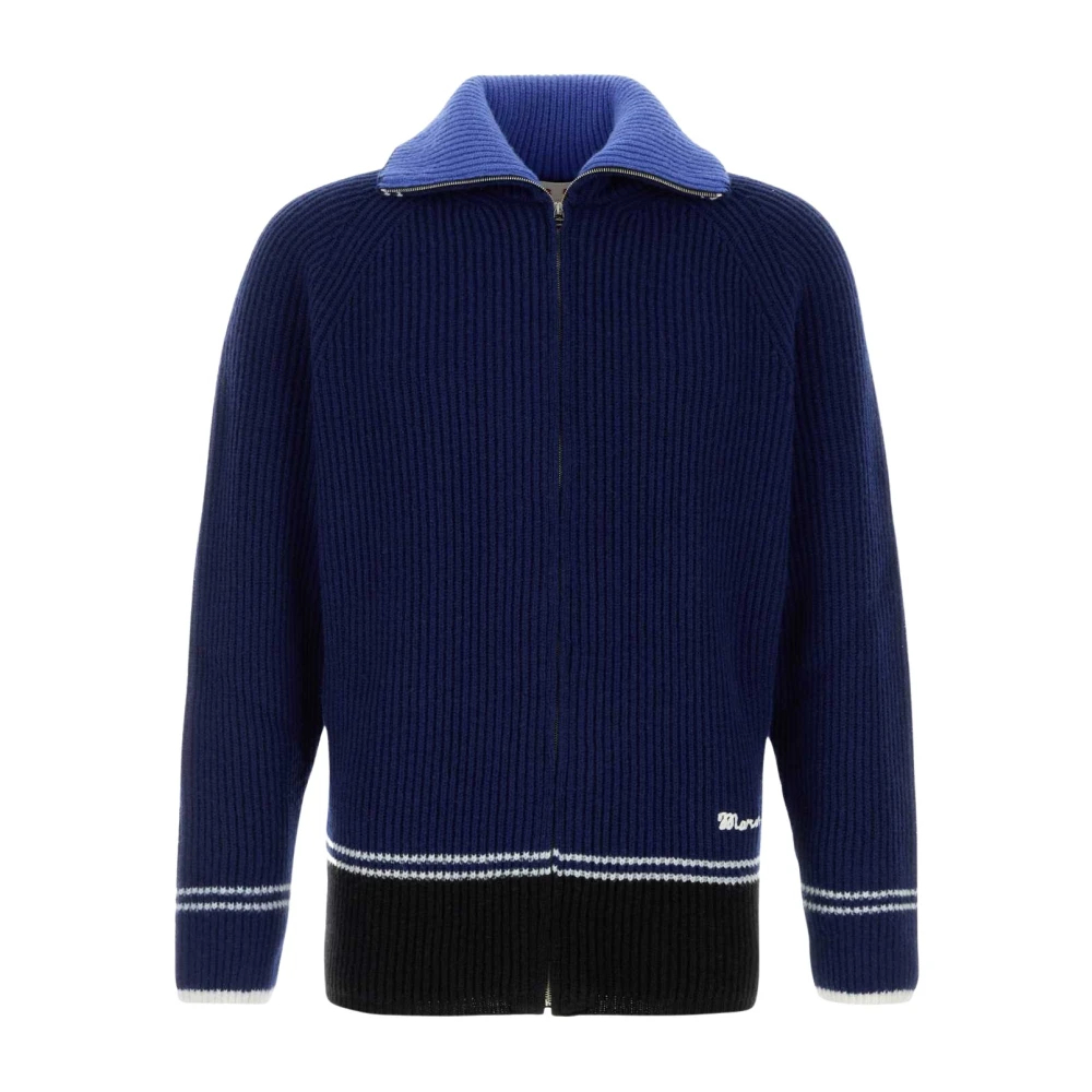 Marni Herren Blau - Rollkragen-Cardigan Mit Reißverschluss - Knitwear - L
