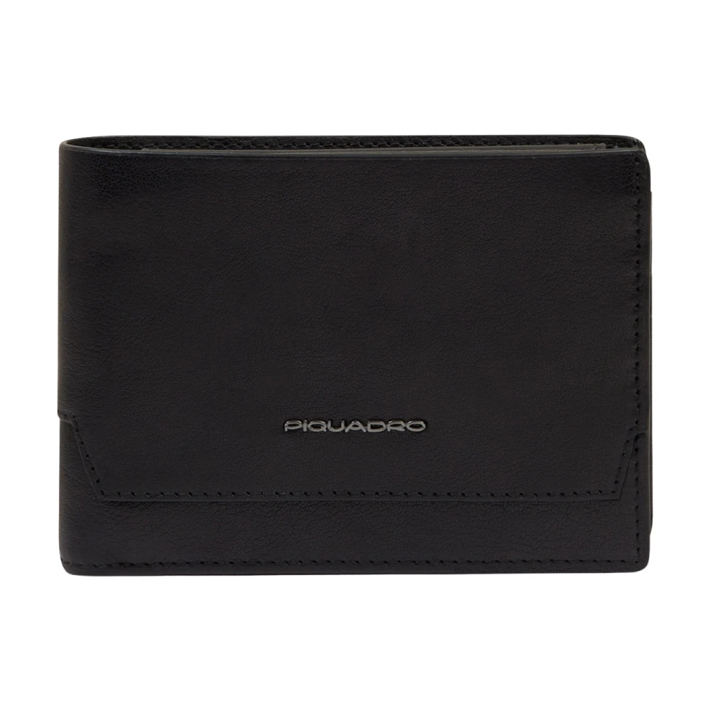 Piquadro Herren Schwarz - Brieftasche Mit Hochklappbarem Ausweisfenster - Accessories - K - One Size