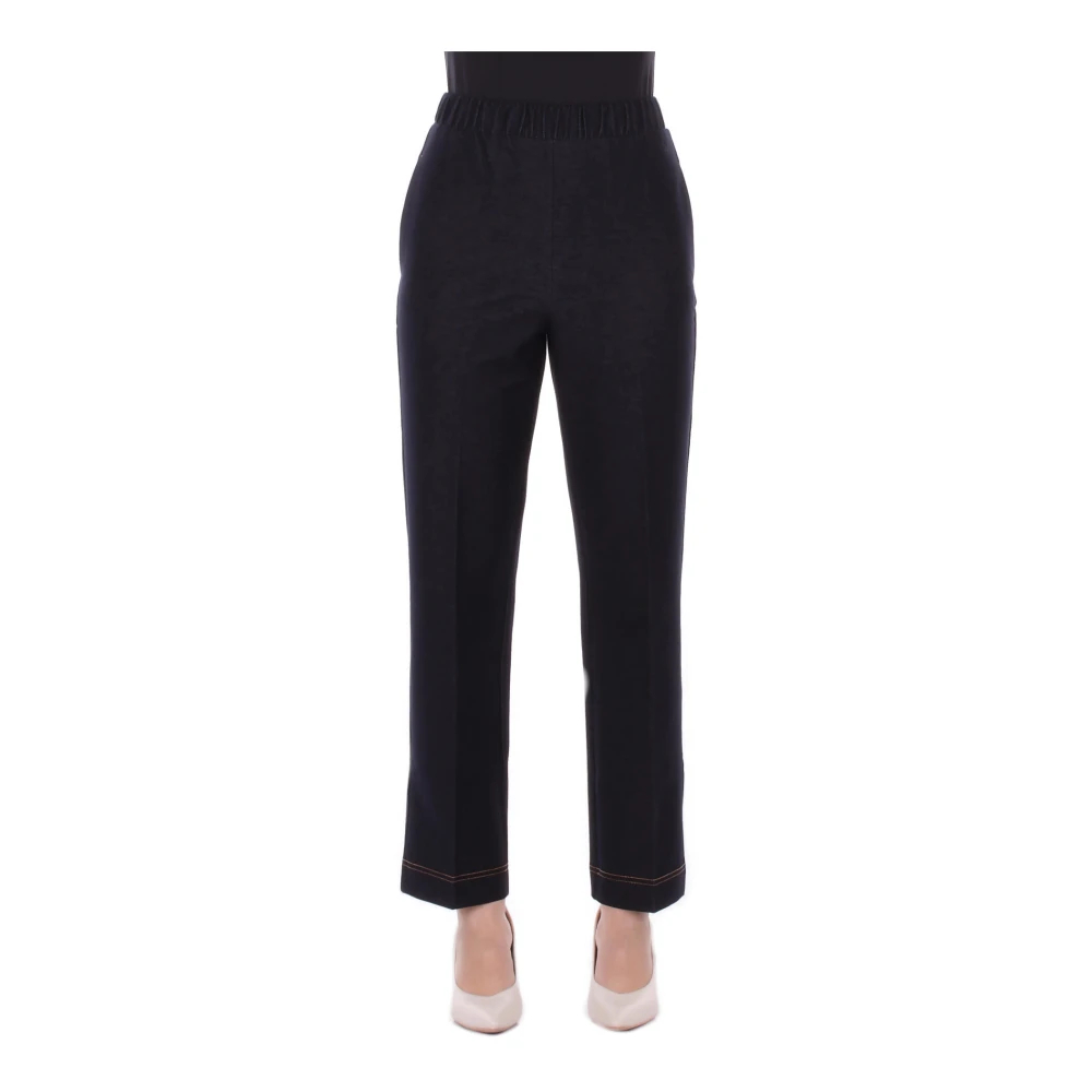 Max Mara Damen Blau - Slim-Fit Hose - Trousers - S