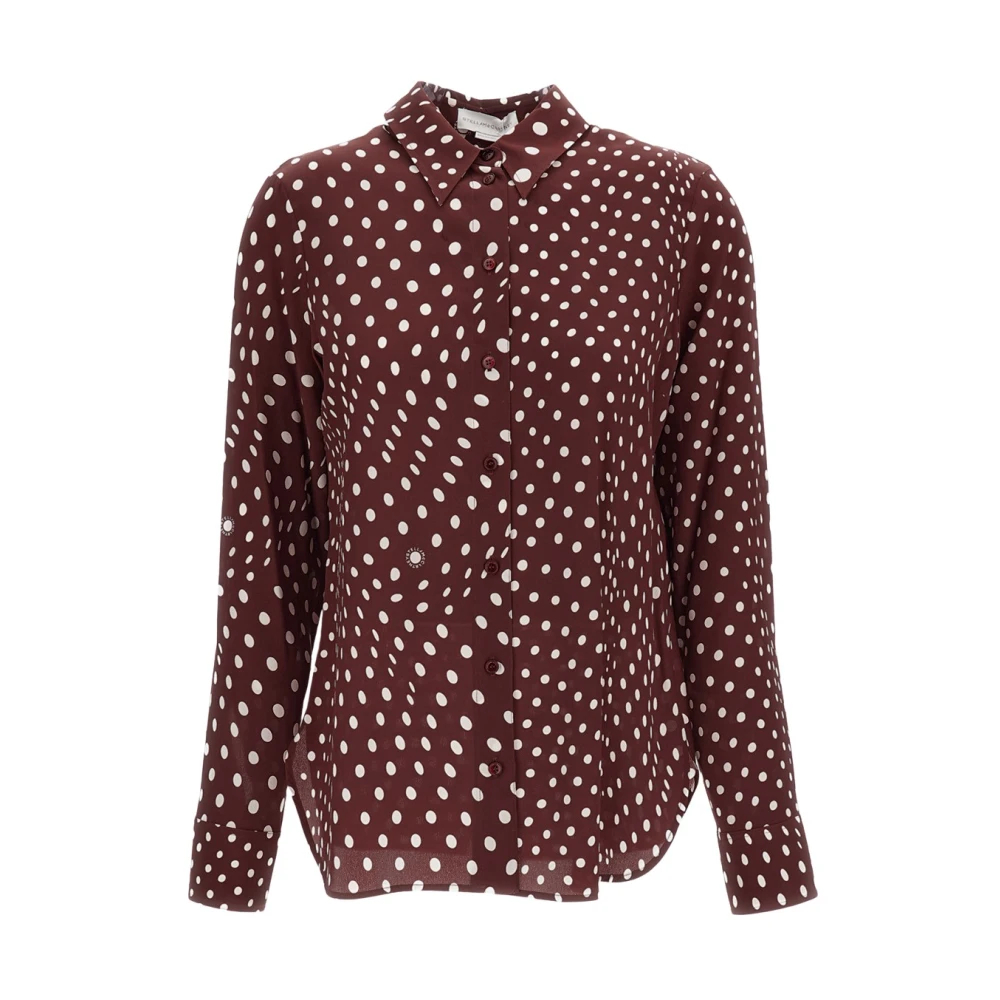 Stella Mccartney Damen Rot - Polka-Dot Seidenhemd - Blouses & Shirts - S