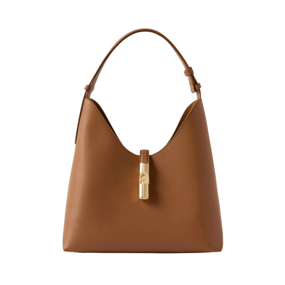 Furla Damen Braun Goccia Schultertasche Brandy Sidney-Kalbsleder - Bild 5