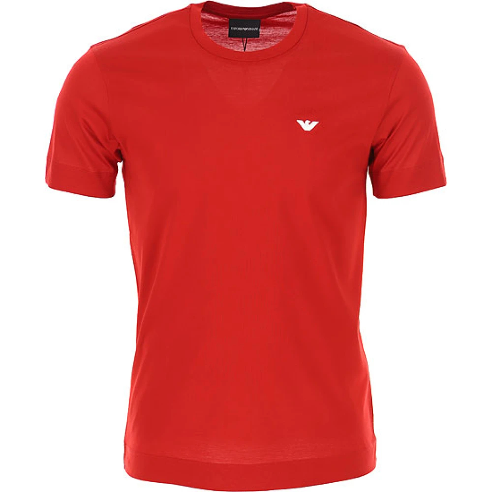 Emporio Armani Herren Rot - Es T-Shirt Mit Kurzen Ärmeln Und Adlerlogo Für - Tops - 2XL