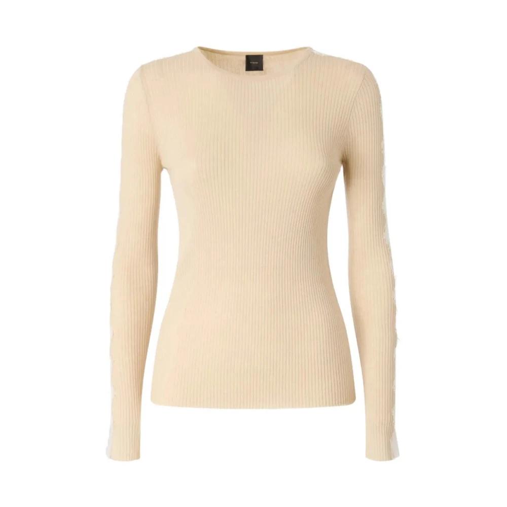 Pinko , Damen, Strickwaren, Beige, S - Bild 5