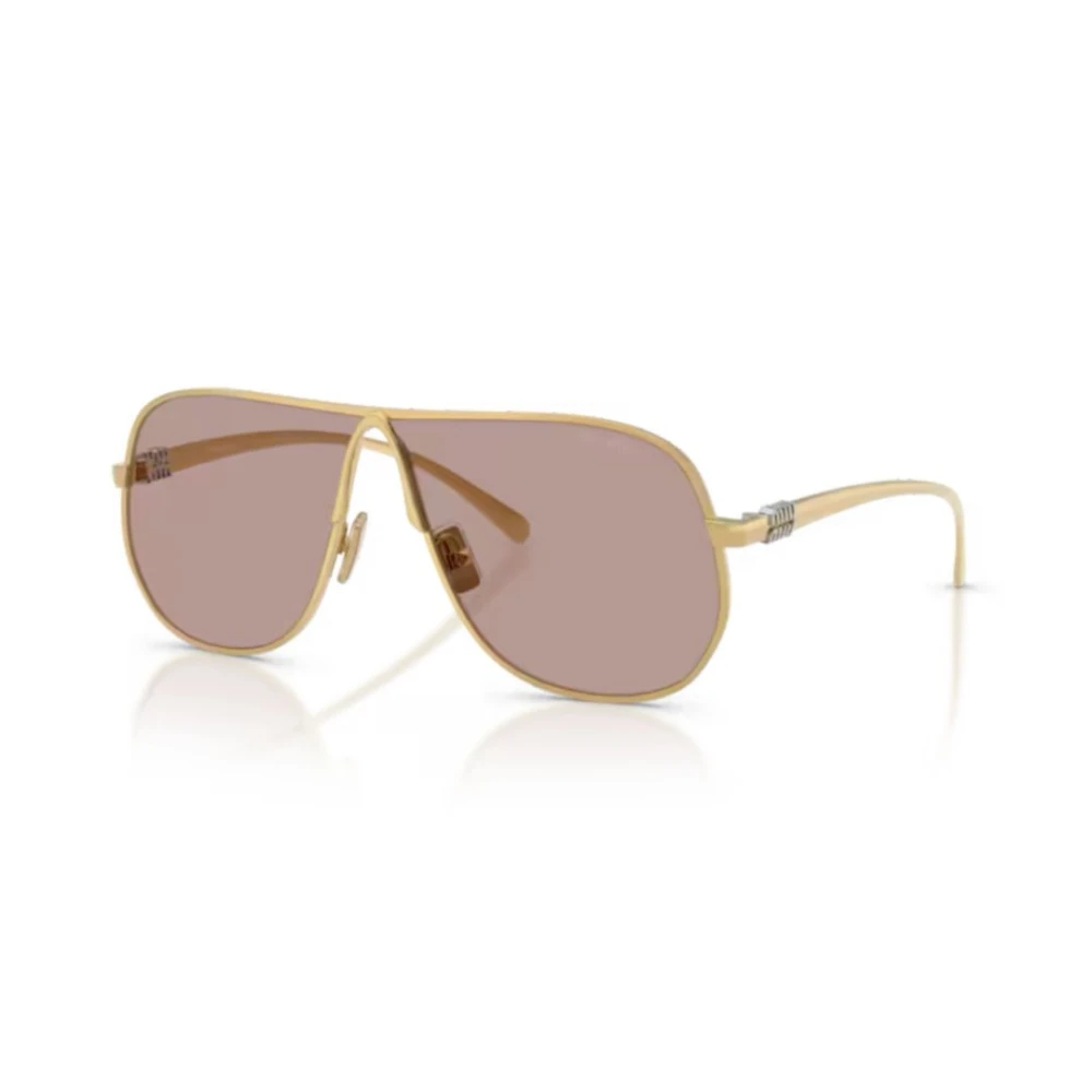 Miu Miu Damen Lila Hell Braun Frau Sunglass Mu A56s - Rahmenfarbe: Gold, Linsenfarbe: - Bild 4