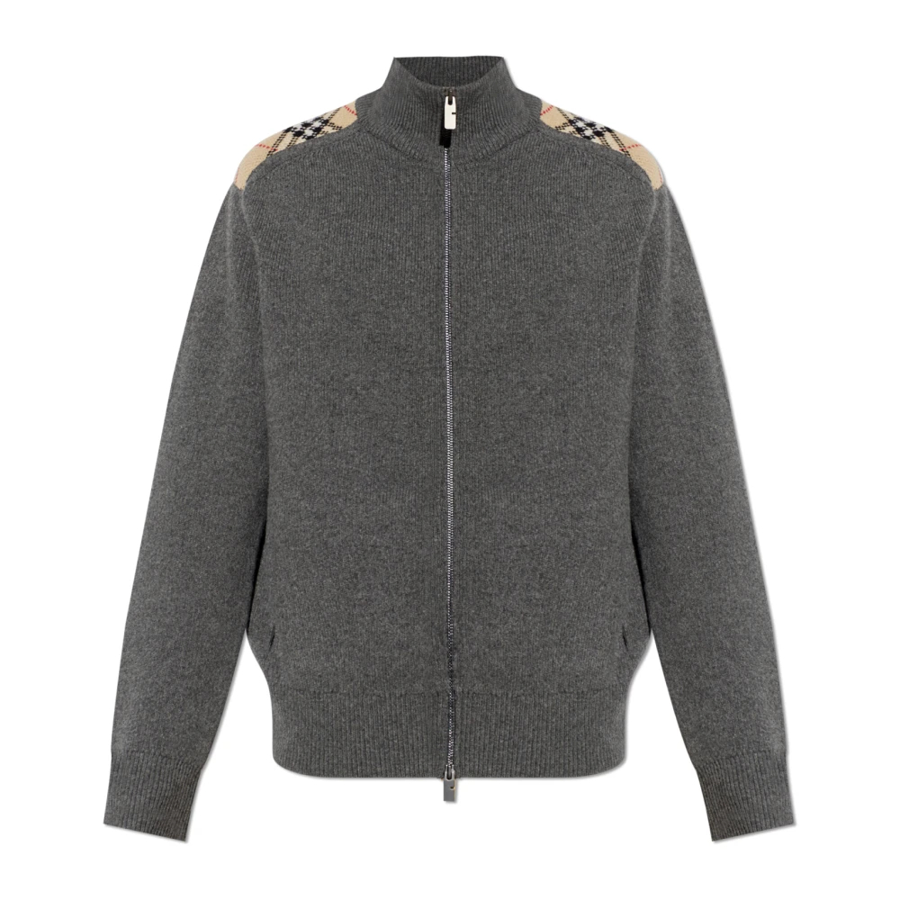 Burberry Herren Grau - Jamie Woll-Cardigan - Knitwear - M