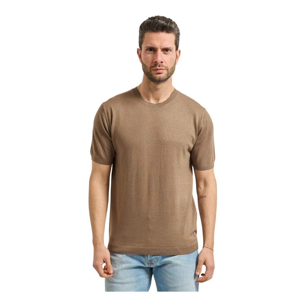 Liu Jo Herren Braun - T-Shirt Aus Seidenmischung - Knitwear - L