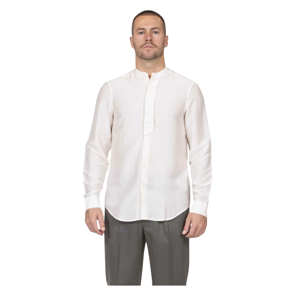 Emporio Armani Herren Weiß - Guru Collar Shirt - Shirts - L