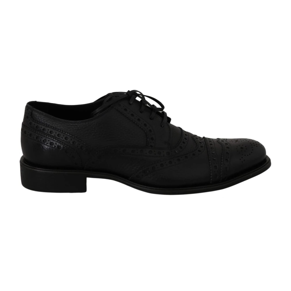 Dolce & Gabbana Herren Blau E Leder Wingtips Oxford-Anzugschuhe Eu40 - Bild 3