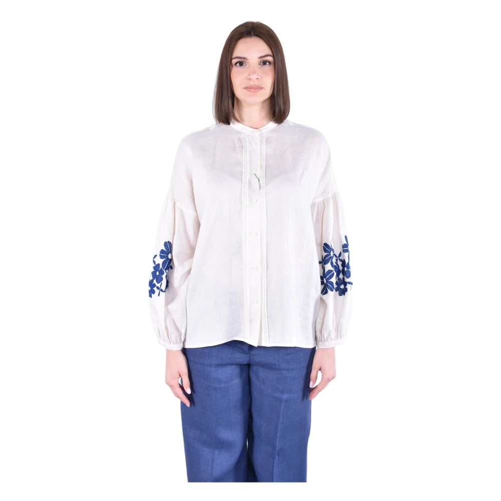 Weekend Max Mara Damen Weiß - Camicia Alla Coreana - Blouses & Shirts - 2XS