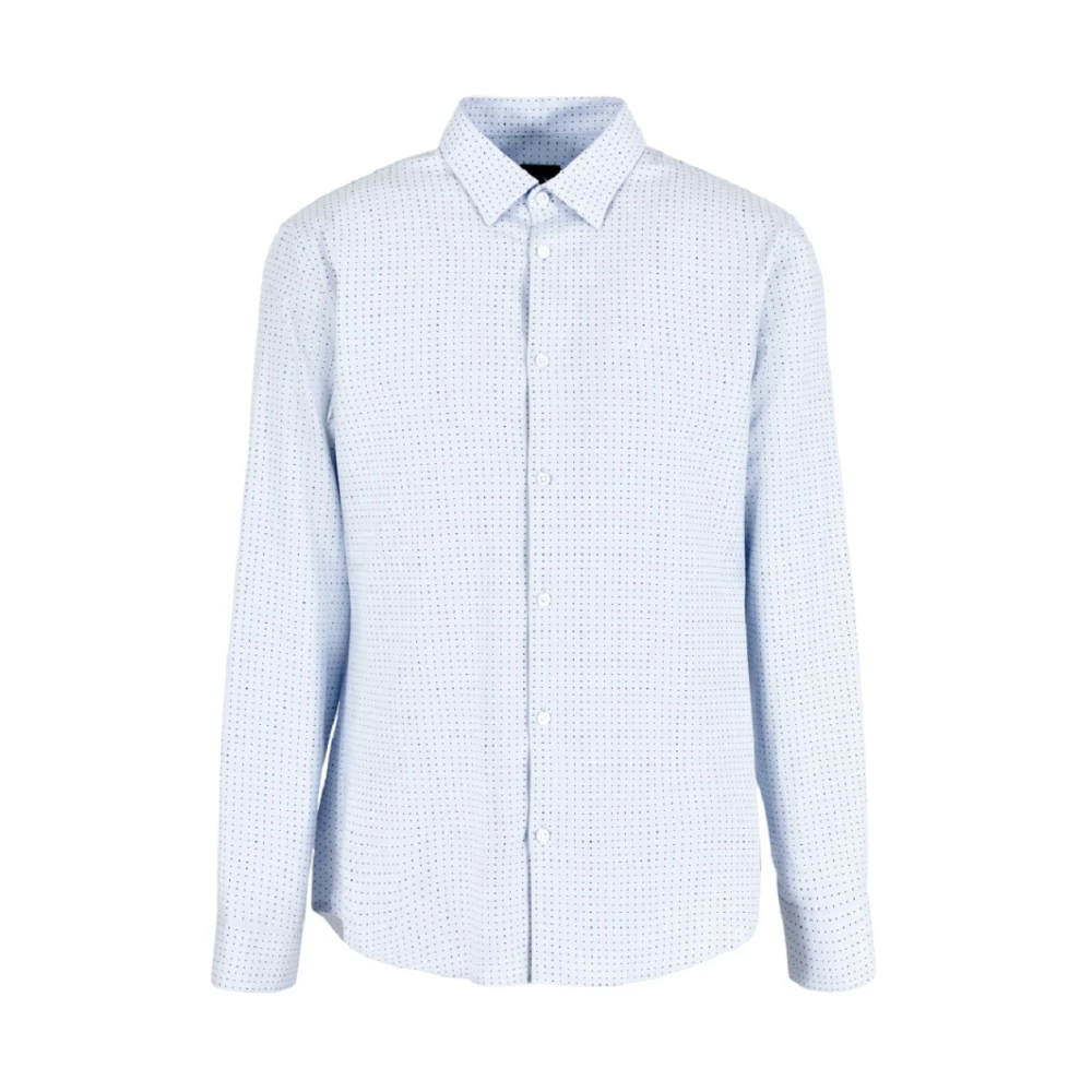 Armani Exchange Herren Blau - Regular Fit Baumwollhemd - Shirts - 2XL
