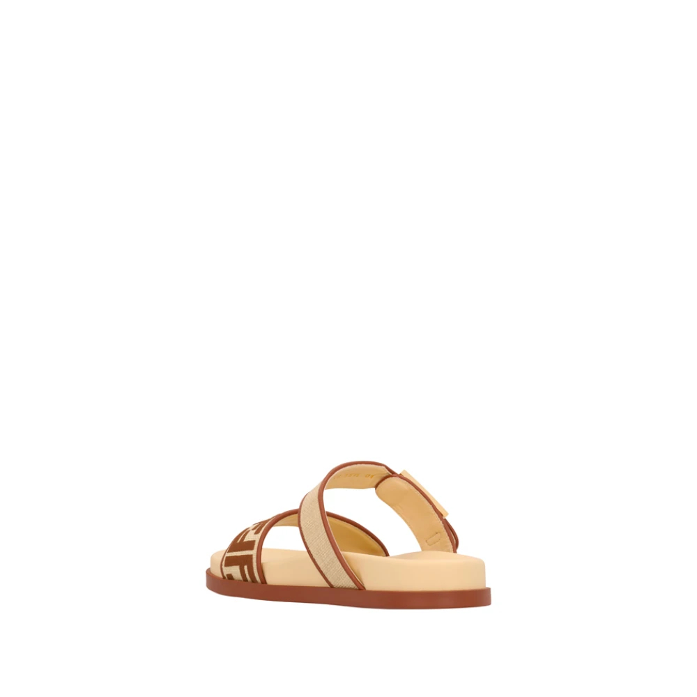 Fendi Damen Beige - Feel Slide Sandalen - Shoes - 41 Eu